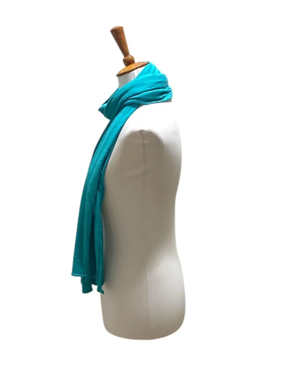 Gap Y2K Jersey Knit Scarf Turquoise Blue One Size Minimalist Spring Coastal Boho